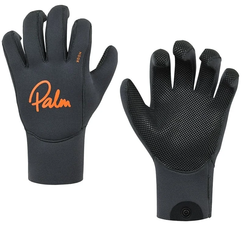 Palm Hook Gloves Jet Grey from Northeast Kayaks